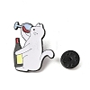 Drunk Cat Shaped Alloy Brooch JEWB-M046-07D-3