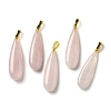 Natural Rose Quartz Pendants G-Q192-07G-02-1