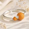 Round Resin Alloy Flower Bangles for Women WG4C6B7-01-3