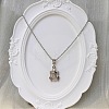 European Minimalist CCB Plastic Pendant Iron Cable Chain Necklace for Women and Girls WF8696-2-1
