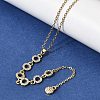 Brass Micro Pave Clear Cubic Zirconia Geometric Pendant Y Tassel Necklaces NJEW-P350-01B-G-1