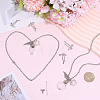 2Pcs 304 Stainless Steel Pendant Necklaces NJEW-DR00037-3