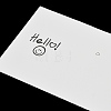 Smiling Face Paper Earrings Necklace Display Cards FIND-T072-01C-04-3
