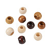 Craftdady 100Pcs 5 Style Pine Wood Beads WOOD-CD0001-17-2