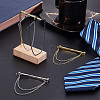  4Pcs 4 Style Brass Hanging Chains Collar Pins Tie Clips AJEW-PH0011-16-5