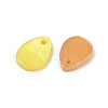 Spray Painted Natural Freshwater Shell Teardrop Charms SHEL-K006-47-3