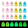  24Pcs 6 Colors Rabbit Luminous Resin Display Decorations DJEW-TA0001-07-9