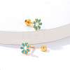 Real 18K Gold Plated Stainless Steel Stud Earrings for Women TL9676-5-2
