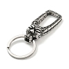 Tibetan Style 316 Surgical Stainless Steel Fittings with 304 Stainless Steel Key Ring FIND-Q101-07AS-01-2