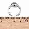 Hollow Cross 304 Stainless Steel Cuff Ring Components SA-CBA098D-02P-B-3