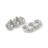 Rack Plating Brass Pave Clear Cubic Zirconia Spacer Bars X-KK-B088-11B-P-2