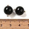 Natural Black Onyx(Dyed & Heated) Sphere Charms G-G110-01G-01-3