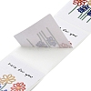 200Pcs Rectangle with Flower Here for You Theme Paper Self-Adhesive Stickers AJEW-S084-02E-3