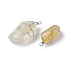 Natural Citrine Copper Wire Wrapped Pendants G-C110-06B-P-2