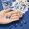 16Pcs 8 Styles Electroplated Glass Pendant Decorations HJEW-YW00361-5