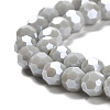 Electroplate Opaque Glass Beads Strands EGLA-A035-P8mm-A22-3