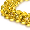 Drawbench Transparent Glass Beads Strands GLAD-Q012-10mm-06-3