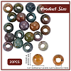 20Pcs Natural Indian Agate European Beads G-SP0001-48-2