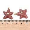 Natural Strawberry Quartz Pendants G-H353-01G-04-3