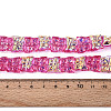 Baking Paint Electroplate Transparent Glass Beads Strands EGLA-N020-05B-4