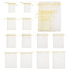 60Pcs 6 Styles Rectangle Organza Bags Jewellery Storage Pouches Wedding Favour Party Mesh Drawstring Gift Bags OP-TA0001-09-2