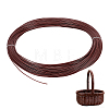 90M Round Plastic Rattan Cord OCOR-WH0077-134A-1