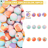60Pcs 3 Colors Silicone Beads SIL-CA0001-10-2