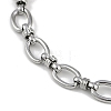 Anti-Tarnish 304 Stainless Steel Oval Link Chain Anklets AJEW-A057-06P-2