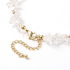 Natural Quartz Crystal Chips & Pearl Beaded Necklace NJEW-JN04008-02-7