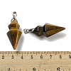 Natural Tiger Eye Pointed Pendants G-F766-08AS-07-3