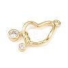 Brass Micro Pave Clear Cubic Zirconia Pendants KK-G545-06G-2