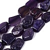 Dyed Natural Agate Beads Strands G-Q606-23E-04-1