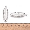 304 Stainless Steel Feather Pendants STAS-T067-32P-3