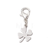 5Pcs Clover 201 Stainless Steel Pendant Decorations SA-CJ81B3-4