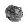 Natural Syenite Carved Healing Panda Figurines PW-WG57275-10-1