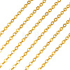 Brass Coated Iron Flat Cable Chains CH-TAC0007-02G-3