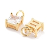 Brass Glass Pendants X-KK-P271-22G-2