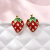 Brass Micro Pave Cubic Zirconia Stud Earrings EJEW-D322-05G-01-1