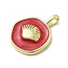 Brass Enamel Pendants KK-P338-08G-01-2