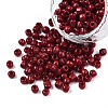6/0 Opaque Colours Round Glass Seed Beads X-SEED-A010-4mm-45B-1