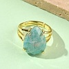 Brass Cuff Open Rings RJEW-D347-04G-12-2