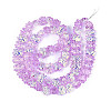 Baking Paint Electroplate Transparent Glass Beads Strands EGLA-N020-04D-2