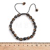 Adjustable Natural Tiger Eye and Non-magnetic Synthetic Hematite Braided Bead Bracelets BJEW-Z090-01K-5