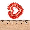 Glass Seed Beaded Pendants PALLOY-MZ01385-02-3