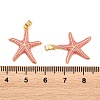 Brass Enamel Pendants KK-E800-08B-G-3