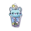 Transparent Printed Acrylic Pendants TACR-G042-01E-1