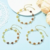 Adjustable Natural Cultured Freshwater Pearl & Amber Beads Slider Bracelets for Women BJEW-JB13608-1