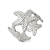 304 Stainless Steel Open Cuff Rings for Women RJEW-U060-01A-P-2