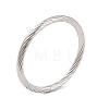 Non-Tarnish 304 Stainless Steel Twisted Ring Bangles for Women Men BJEW-Z064-01P-1