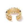 Brass Micro Pave Cubic Zirconia Open Cuff Rings RJEW-K263-11G-3